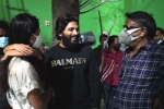 Allu Arjun film updates, Allu Arha, allu arjun pays a surprise visit for his daughter, Chittoor district