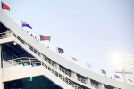 Indian flag at Champions Trophy 2025 Curtain Raiser, Champions Trophy 2025 Curtain Raiser latest, champions trophy curtain raiser in lahore indian flag missing, Emirate