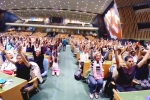 international yoga day 2019 theme, international day of yoga 2019, international day of yoga 2019 indoor yoga session held at un general assembly, Rajnath singh